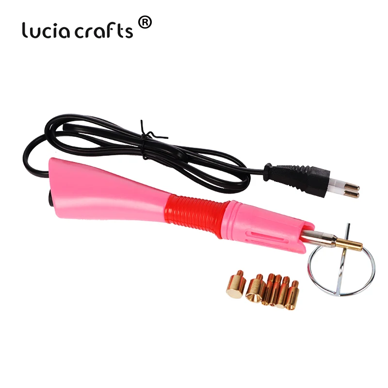Style 2 1 шт. устройство горячей фиксации для нанесения страз с 6 наконечниками железная палочка сеттер Пинцет Стразы Бисер инструмент термофиксация Алмазный пистолет комплект 089197 - Цвет: Style 2