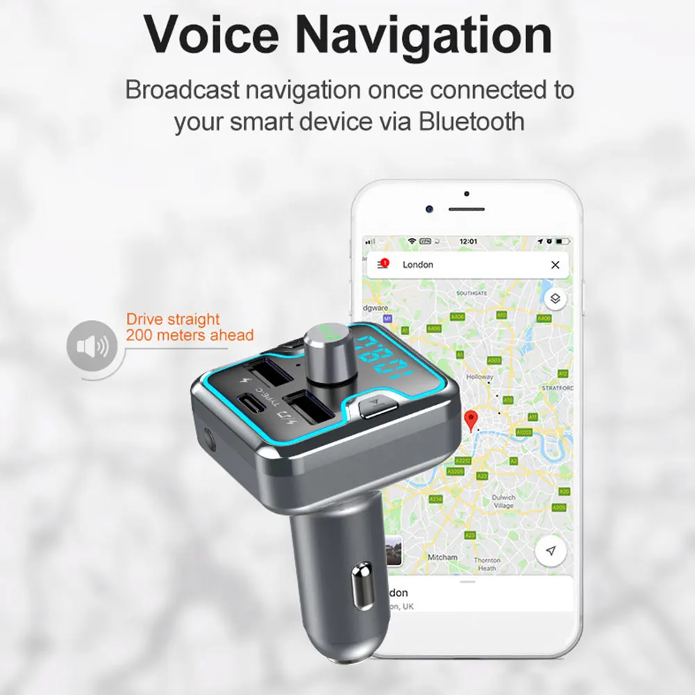 Многофункциональный Автомобильный дисплей напряжения Bluetooth громкой связи MP3-плеер USB зарядное устройство fm-передатчик радио адаптер хорошее качество