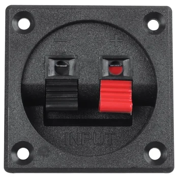 

Red Black Push In Type Square Design Speaker Terminal Plate 2Position