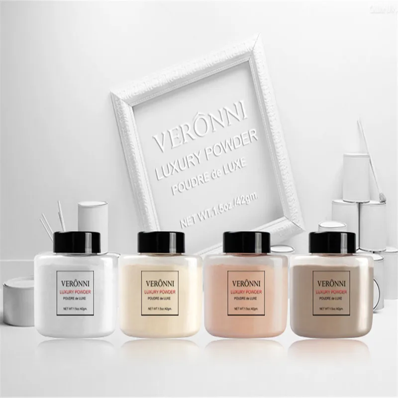 4 вида цветов гладкая рассыпчатая пудра прозрачная для макияжа