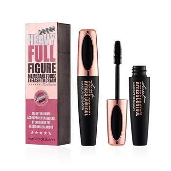 

4D Silk Fiber Mascara Waterproof and Easy To Dry Natural Soft Long Eyelash Makeup Mascara Black Thick Eyelash Cosmetics