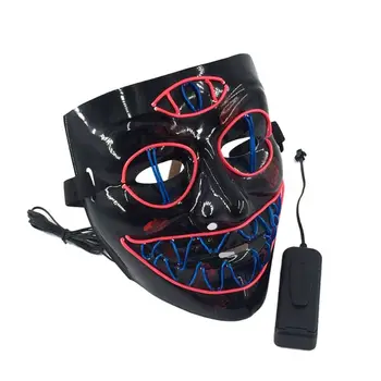 

Halloween Luminous LED Mask Funny Wire Carnival Party Club Bar Party DJ Glowing Light Cosplay Costume Masks 72XC