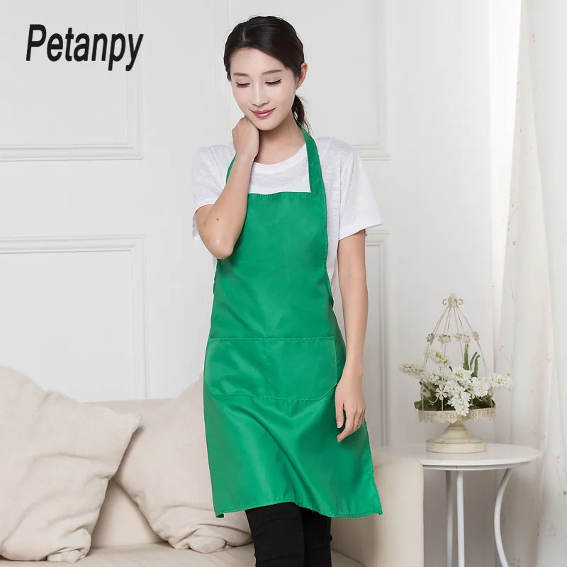 

Black Yellow Lady Woman Apron Home Kitchen Chef Aprons Restaurant Cooking Baking Dress Fashion Apron With Pockets