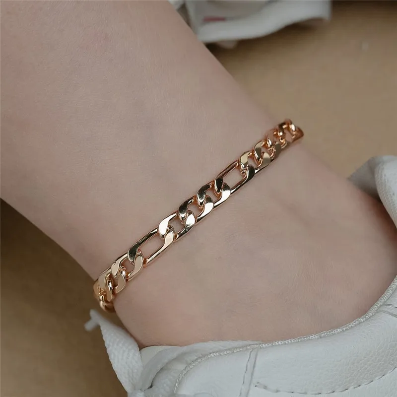 New Arrival Gold Cuban Chain Anklets For Women Punk Style Foot Jewelry Leg Ankle Bracelets Wholesale New Arrival Gold Cuban Chain Anklets For Women Punk Style Foot Jewelry Leg Ankle Bracelets Wholesale