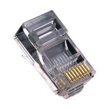 Connecteur RJ45 CAT6 modulaire pour ordinateur, 10 pièces, câble Ethernet UTP plaqué or, tête en cristal blindée à sertir pour réseau Gigabit