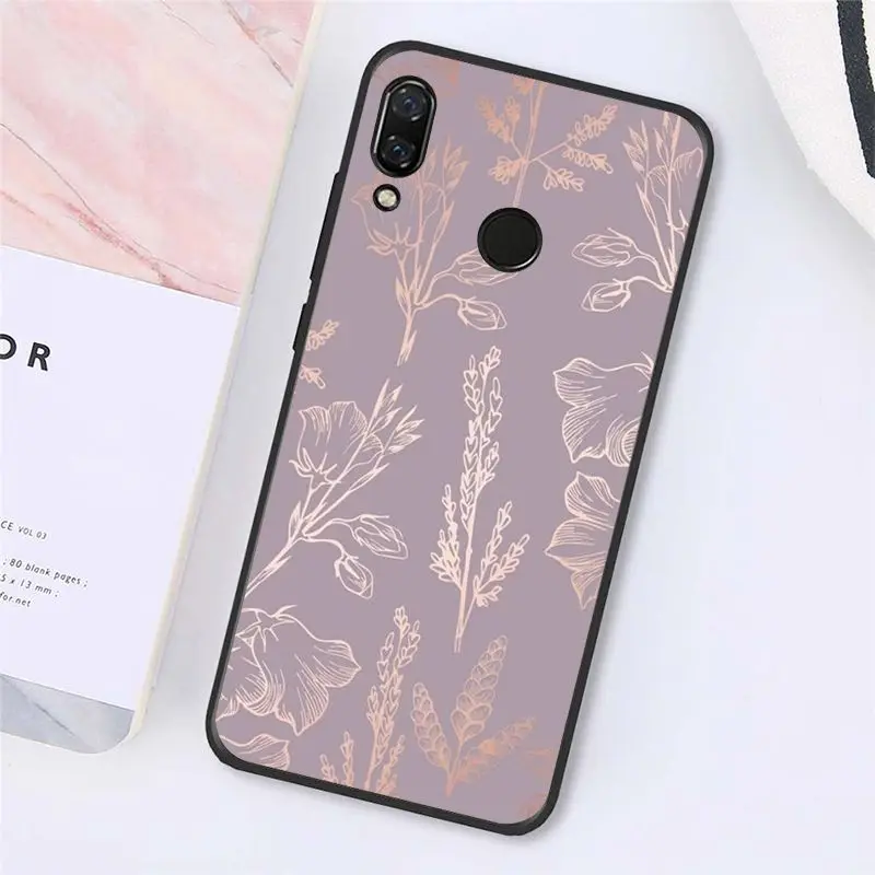 Love Heart Gold Rose Marble Stripes