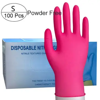 

100pcs Nitrile Gloves, Powder Free, Latex Rubber Free,Disposable Gloves M0XB