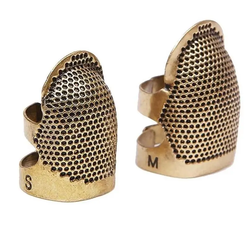 Retro Handworking Sewing Thimble Finger Protector Needlework Metal Brass Sewing Thimble DIY Sewing Tools Accessories