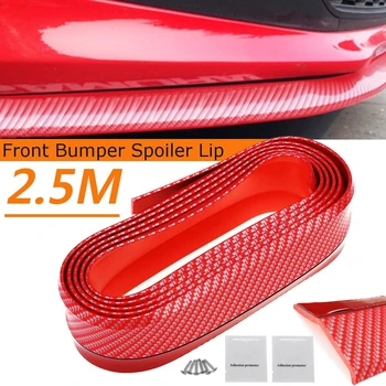 

Hot Car Front Bumper Splitter Lip Spoiler Diffuser Protector Guard Cover Sticker DIY Carbon Fiber Red Blue White For VW BMW Audi