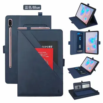 

Tablet Case for Samsung Galaxy Tab S6 T860 T865 10.5" 2019 Fashion Multifunction Smart Leather Flip Wallet Stand Cover Funda+pen