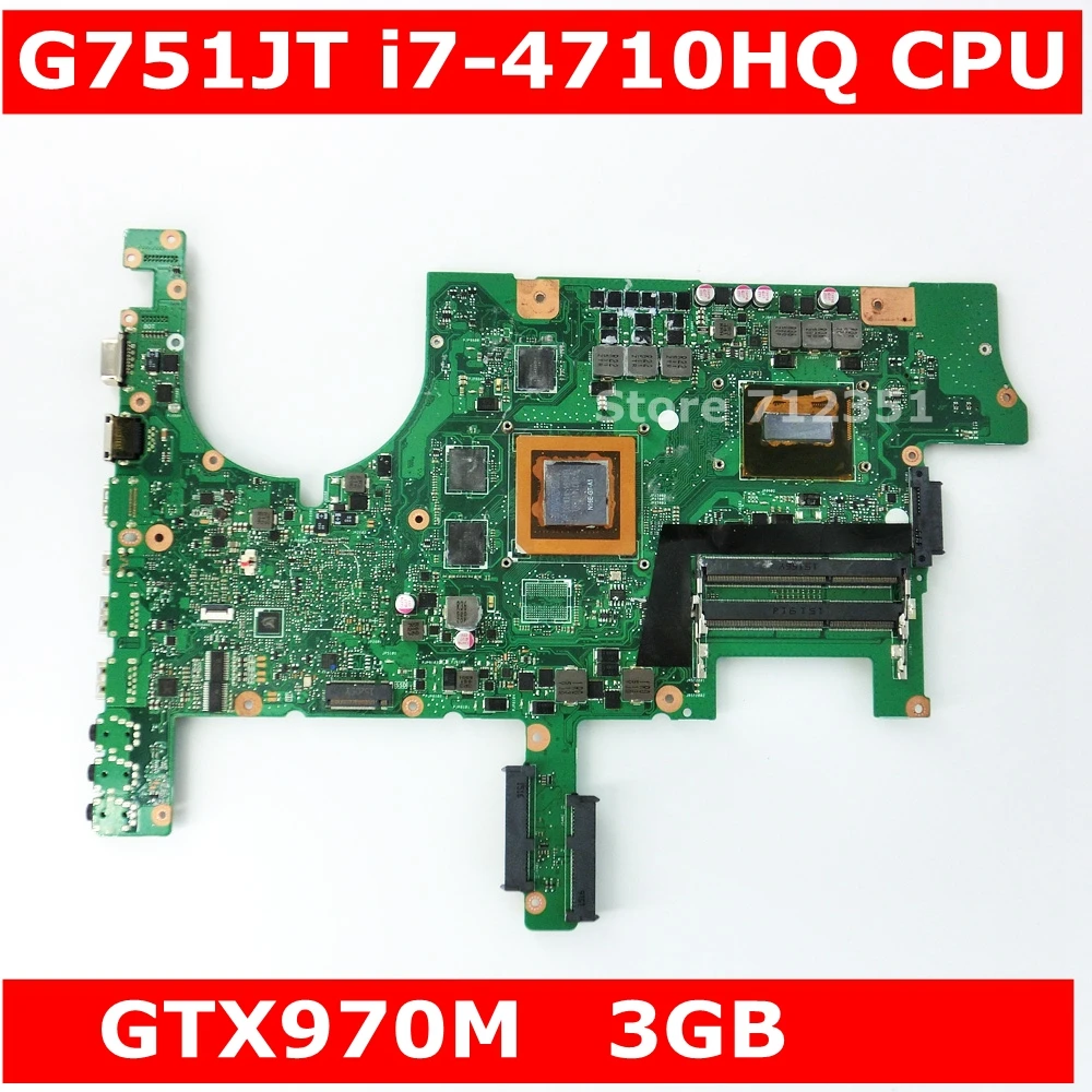 G751JT с i7-4710HQ Процессор GTX970M 3 Гб оперативной памяти материнская плата ASUS ROG G751 G751J