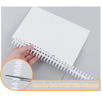 

20 Pcs Loose-leaf Plastic Binding Ring Spring Spiral Rings for 30 Holes A4 A5 A6 Paper Scrapbook Notebook School Supplies