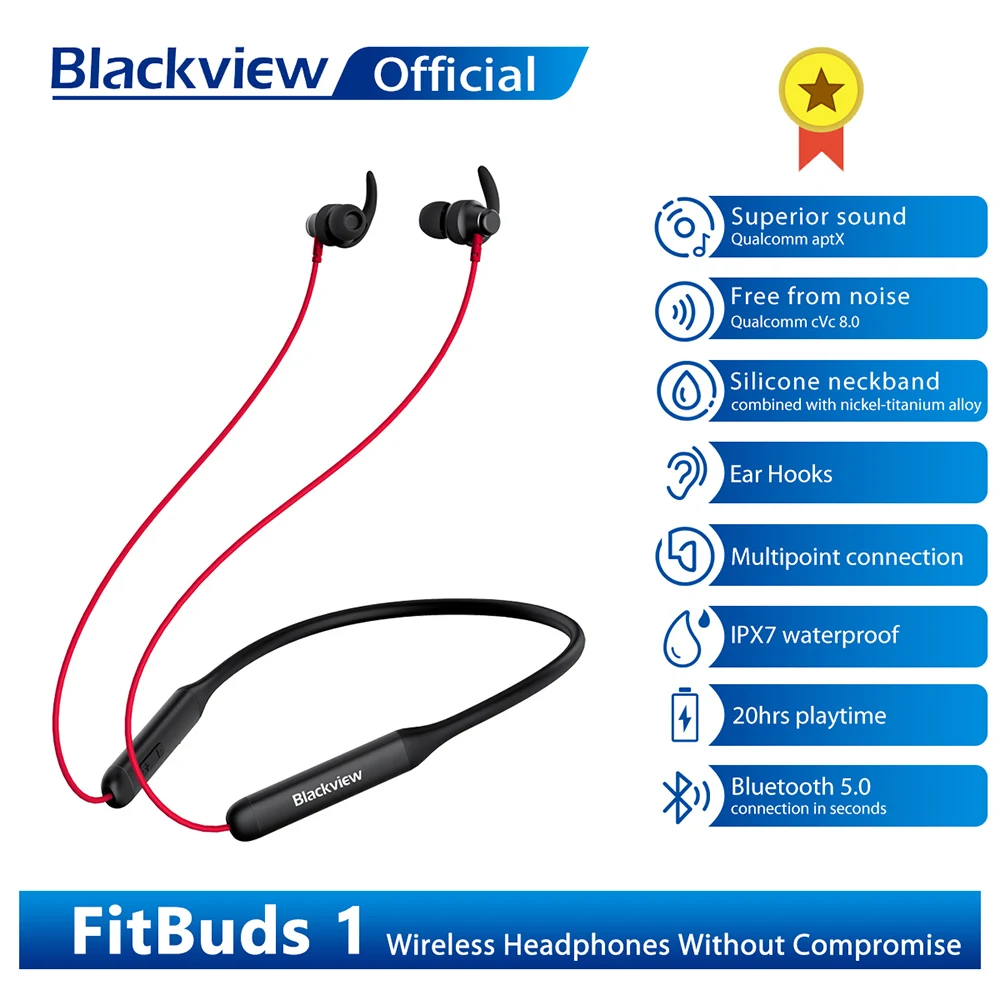 Blackview Fitbuds 1 Bluetooth 5 0 Наушники Беспроводные спортивные наушники-вкладыши с