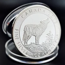 

Wolf Coin Canadian Animal Commemorative Coin Wolf Coin Embossed Animal Coin Crafts Collection Home Decoration