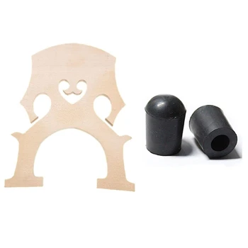

4/4 Regulated Double Bass Bridge Contrabass Bridge Upright Bass Bridge with Rubber Tip (Pack of 2)