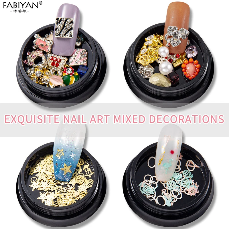 Nail Art Rhinestone Hollow flakes Circle Ball Pearl Manicure Jewelry Decoration Tool Caviar Metal Beads | Красота и здоровье