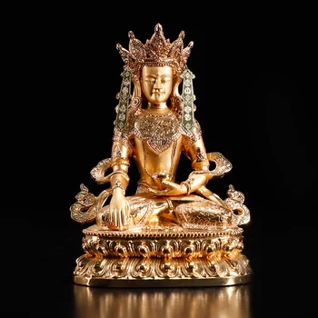 

Chinese Ancient Sitting Buddha Statue Metal Simulation Car Crafts Aquarium Decoration Home Ornament Gifts