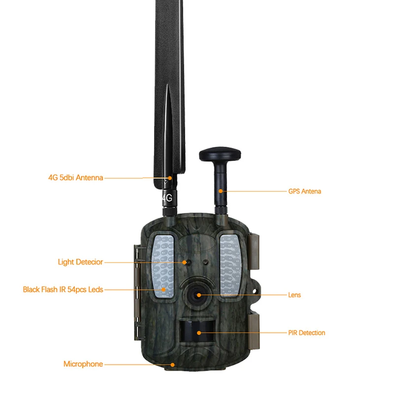 4G FDD LTE gps охотничья камера 1080P PIR сенсор ИК светодиодный Охотник на диких животных