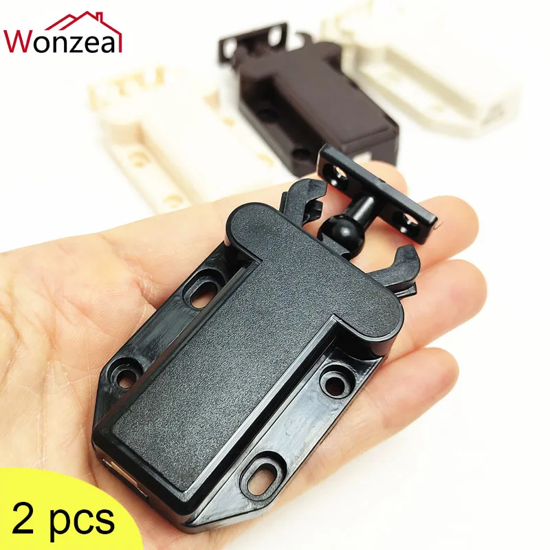 2pcs Door Rebounding Magnetic Push To Open System Damper Buffer For Cabinet Door Cupboard Catch Magnet Screw