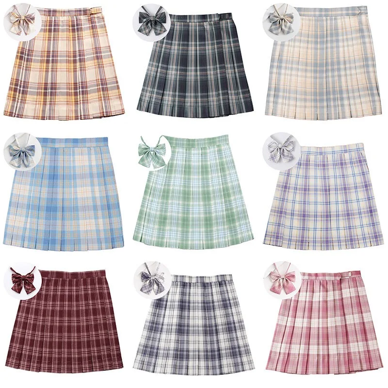Falda plisada de estilo Harajuku jk para mujer, falda japonesa a cuadros, estilo Harajuku jk, de cintura alta, sexy, coreana