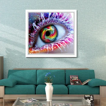 

Diamond painting "Colored eye scenery" Full Round Drill Wall Decor Inlaid Resin Embroidery Craft Cross stitch
