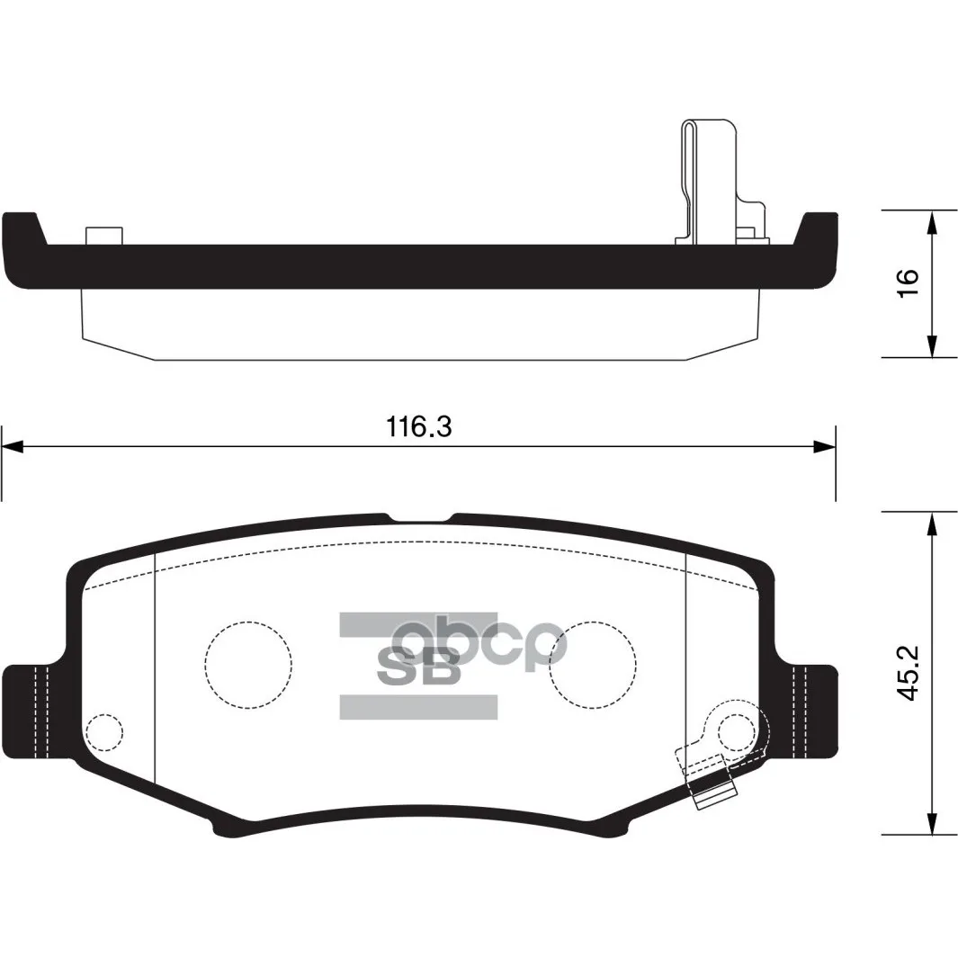 Колодки Тормозные Dodge Nitro/Jeep Cherokee 03-/Wrangler 06- Задние Sangsin Brake Sp2186 Sangsin brake арт. SP2186