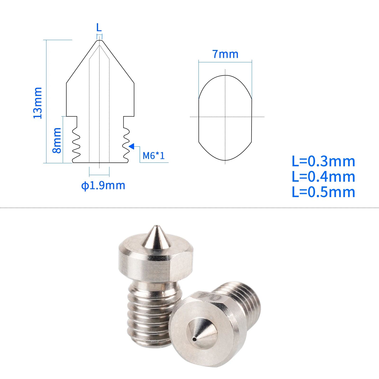 De Impressora 3D, Extrusora Hotend, Rosca M6,