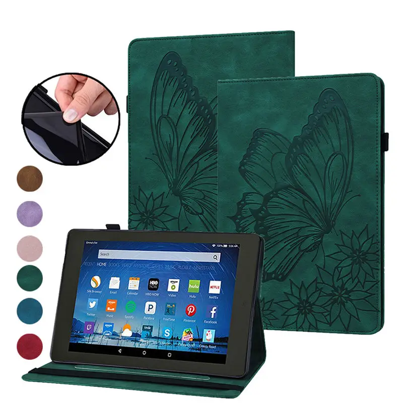 Custodia Per Fire Hd8 Hd 8 2020 Cover 10A Generazione Per Fire Hd 8 Plus 2020 Coque Funda Auto-Sleep/Wake Butterfly In Rilievo Capa