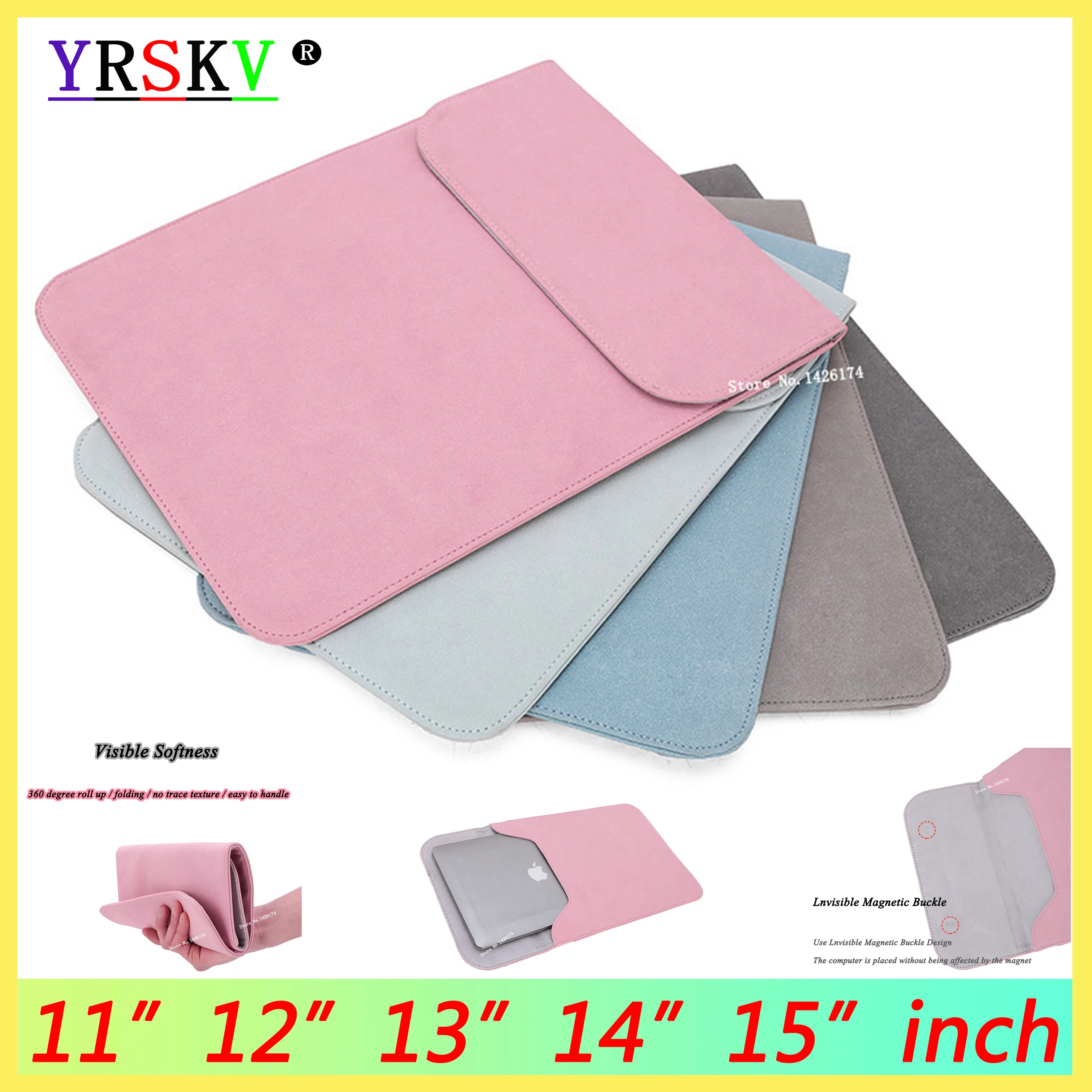 

NEW PU Leather matte liner bag for Xiaomi / ASUS / Apple Macbook Air, Pro, Retina 11,12,13,14,15 inch New Air 13.3 With Touch ID