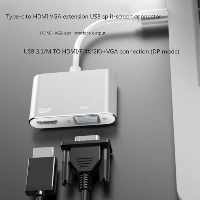 Type-c к Hdmi VGA док-станция Usb C конвертер Ma Book к Hdmi Разъемный адаптер