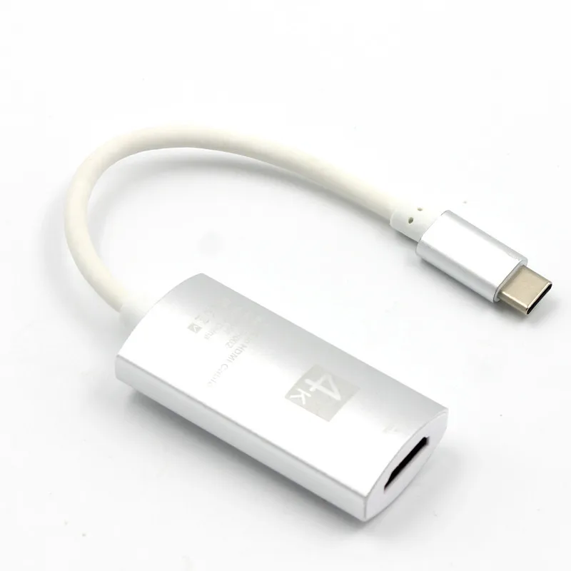 USB-C type-C 3,1 к HDMI 4K* 2K HDTV адаптер для samsung Galaxy S9/S8 MacBook Pro - Цвет: Серебристый