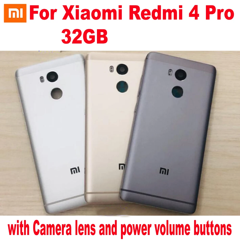 100% оригинальная новая задняя крышка батареи для Xiaomi Redmi 4 Pro Prime 32GB корпус + Кнопки