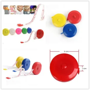 

1Pcs Dieting Tailor Fitness Caliper Measuring Body Gauging Tool 1.5M Retractable Measure Sewing Cloth Ruler Tape random color