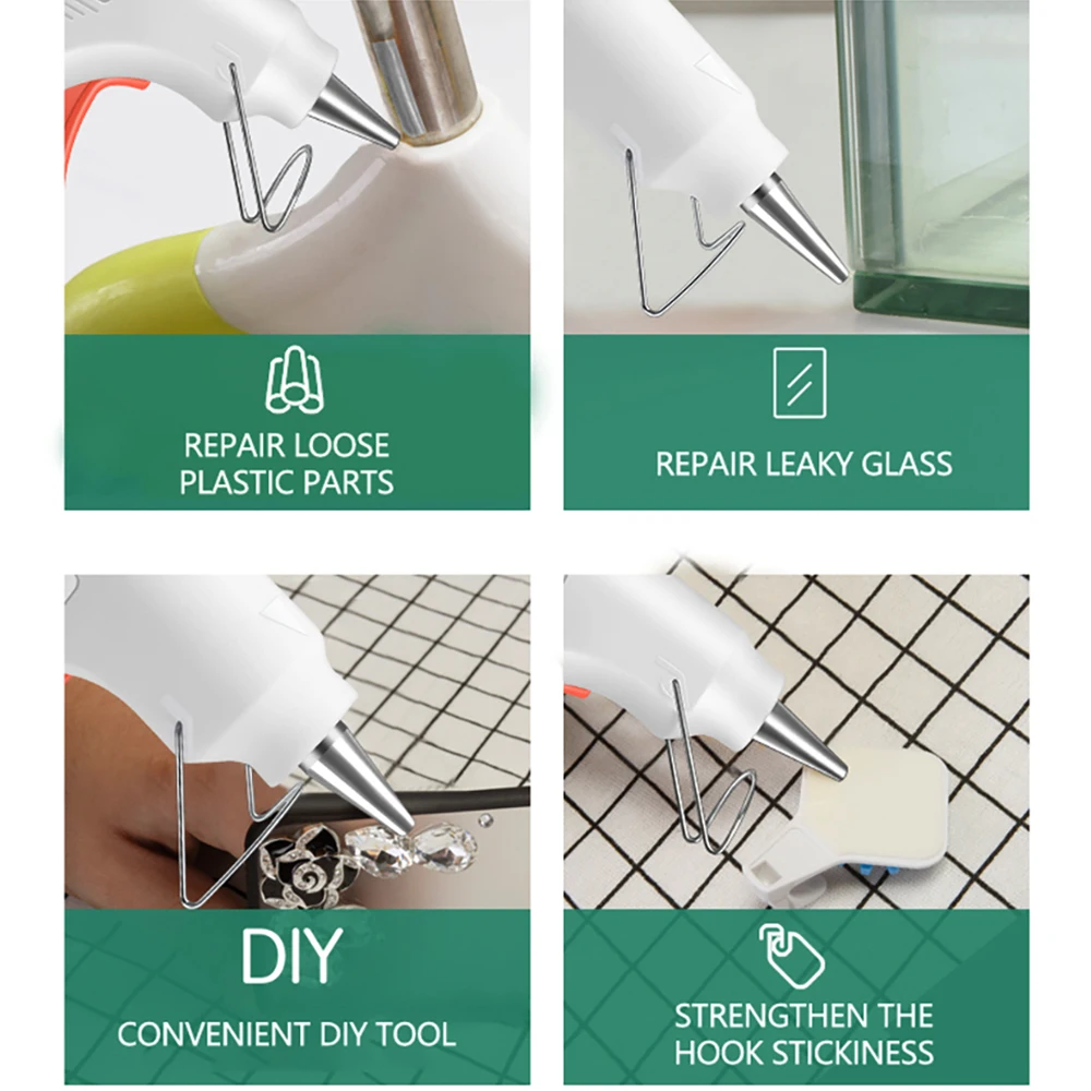 Hot Melt Glue Gun with 7x100mm Glue Sticks 20W Heating Gun Home DIY Tools Hot Glue Gun