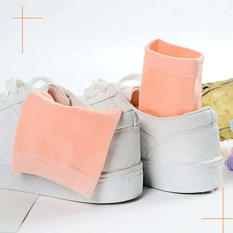 Японский Для женщин и девочек Harajuku Хлопковые короткие носки Макарон Карамельный цвет чулочно-носочные 95AB