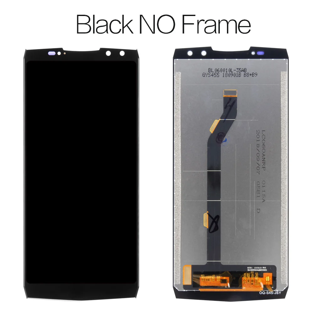 6,0 дюймов OUKITEL K10 ЖК-дисплей+ сенсорный экран протестированный ЖК-дигитайзер стеклянная панель Замена для OUKITEL K10 - Цвет: Black I no Frame
