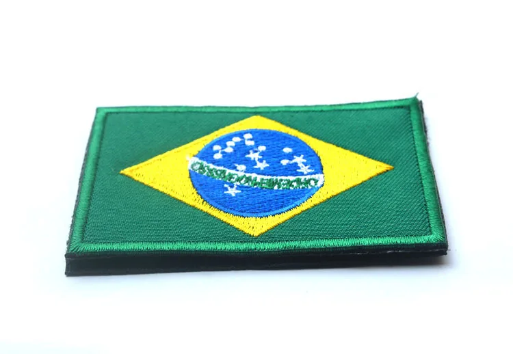 Флаг Южной Америки Бразилия нашивка с надписью пакет отправлено этикетка для одежды вышитые повязки на липучке