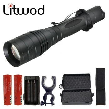 

XHP90.2 Waterproof Powerful Tactical LED Flashlight Torch 2x 18650 Battery Zoom Adjustable Lens Lantern Z40P75 32w 3200lm Bulbs
