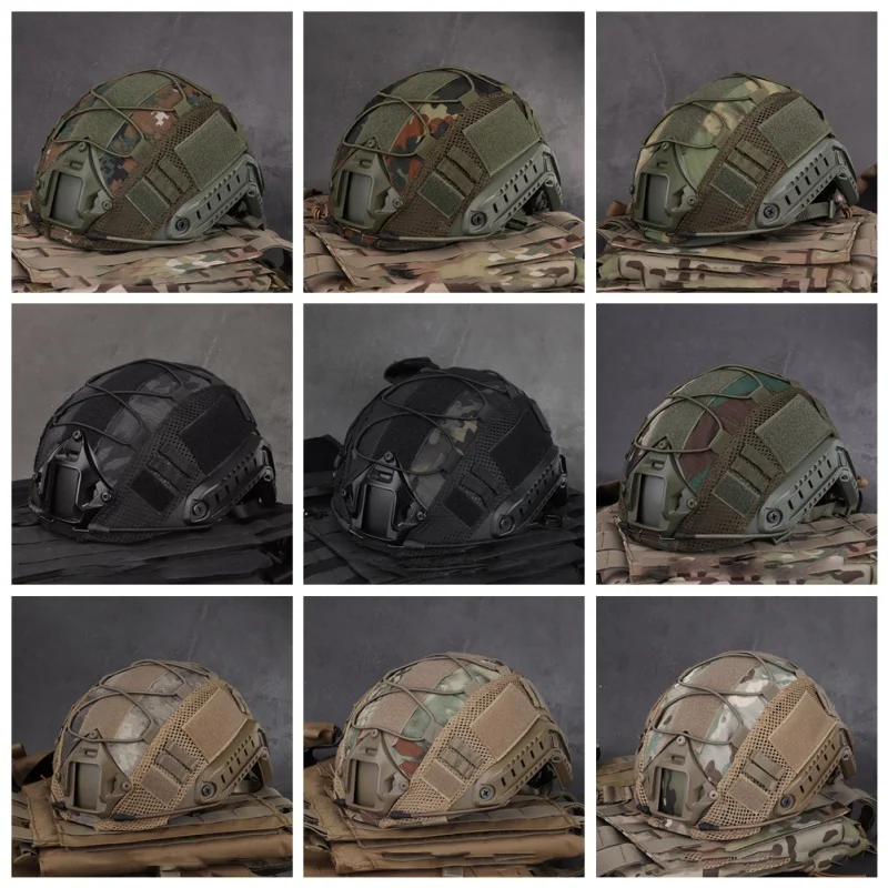 Новое поступление один Tigris Tactique Multicam Couvre-casque pour Ops-core RAPIDE PJ Casque et OneTigris PJ Casques шлем