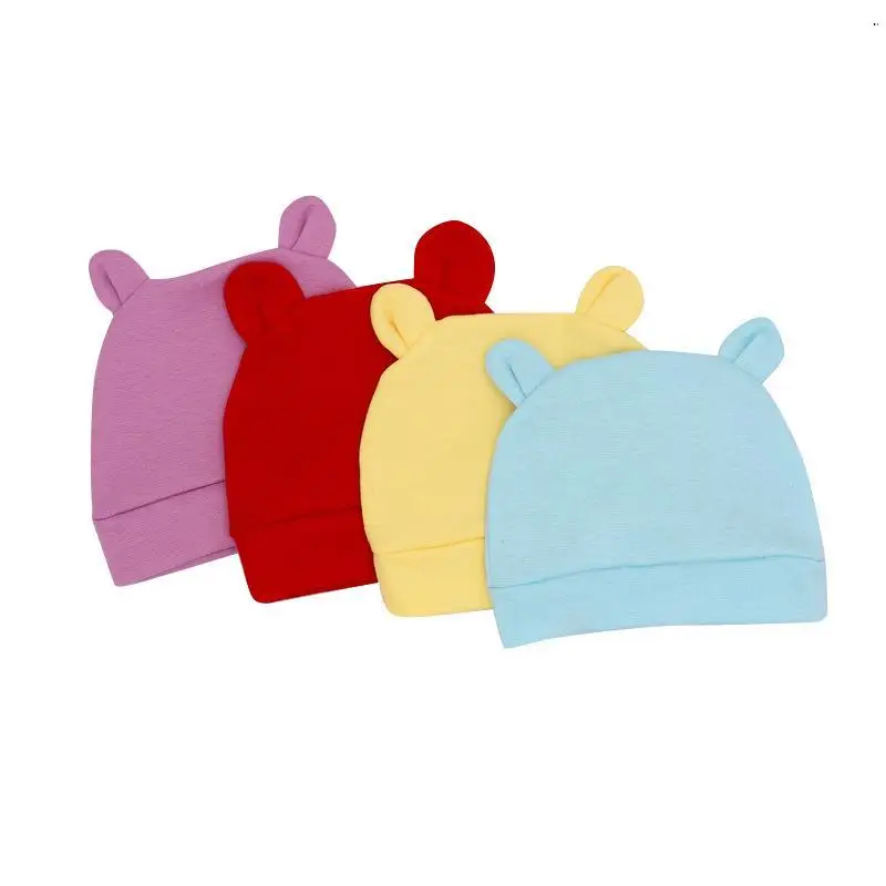 Baby Accessories discount Baby Hat With Ears Beanie Hat Caps for Children Kids Newborn Infant Baby Beanie Girls Baby Winter Cap Girls Hat Kids Accessories Silicone Anti-lost Chain Strap Adjustable 