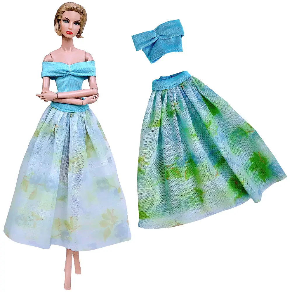 NK Mix новейшее Кукольное платье модельная юбка ручной работы вечерние модные платья для куклы Барби аксессуары игрушки подарок для девочек JJ - Цвет: Not Include Doll  F