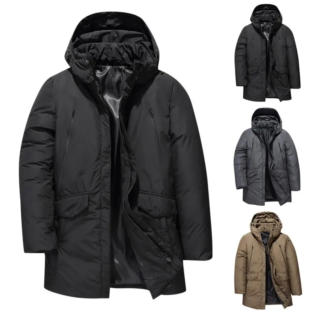 Модная мужская осенне-зимняя повседневная куртка с карманами и пуговицами, верхняя куртка
