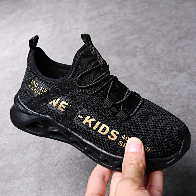 kids black gym shoes
