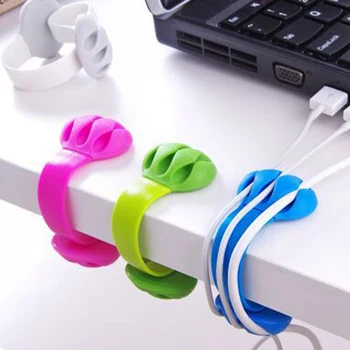 

Cable Holder Protector Management Organizer Finishing Desktop Plug Long PP Wire Fixing Clip Power Cord Winder
