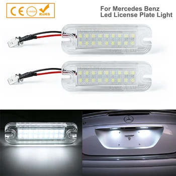 

2Pcs Error Free LED Number License Plate Light Lamp For Mercedes Benz W463 1986-2012 CLASS G500 G550 G55 G63 G65 AMG Car-styling