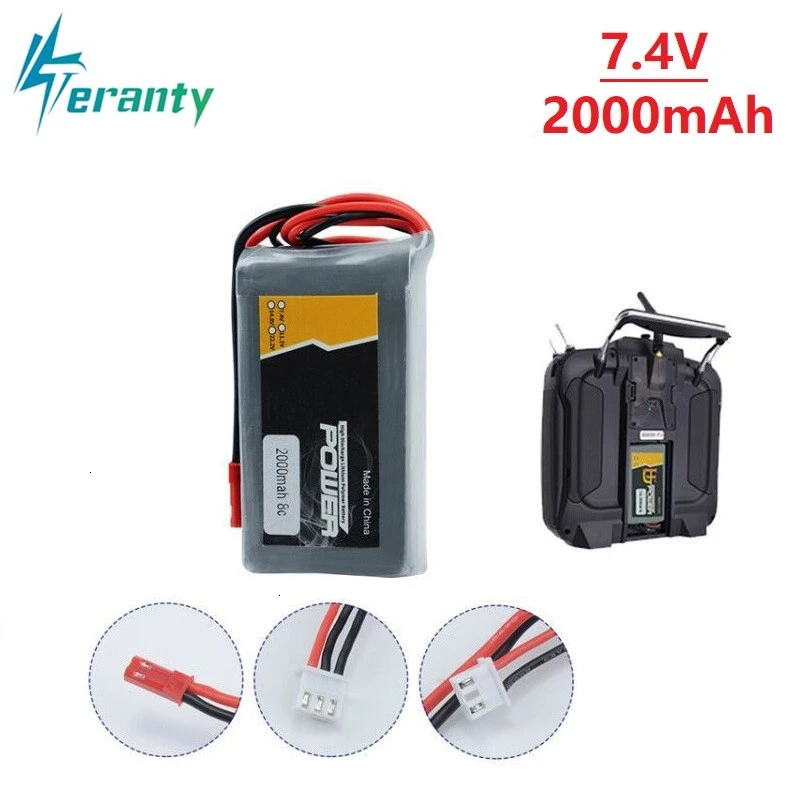 Аккумулятор на пульте дистанционного управления 2S 7,4 V 2000MAH Lipo аккумулятор для перемычки T16 с открытым исходным кодом мульти-протокол батарея радиопередатчика