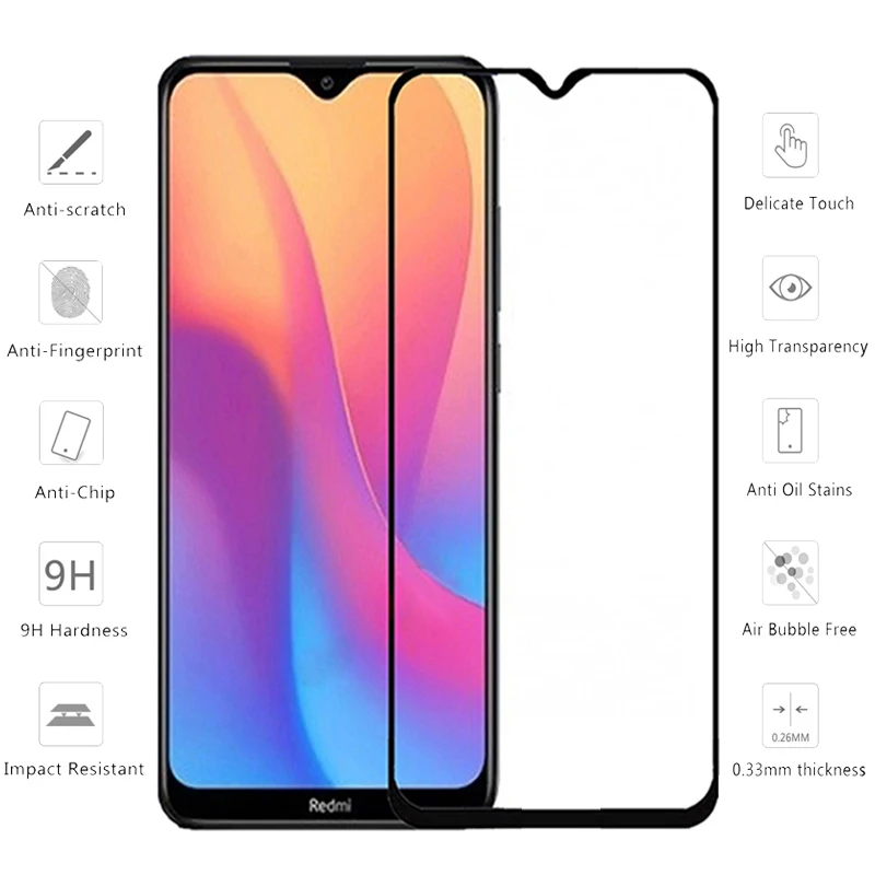 2-in-1 Front+ Back Glass Redmi-8-A Tempered Glass Screen Protector Xiaomi Redmi 8A Screen Protector Full Cover redmi 8 a Film