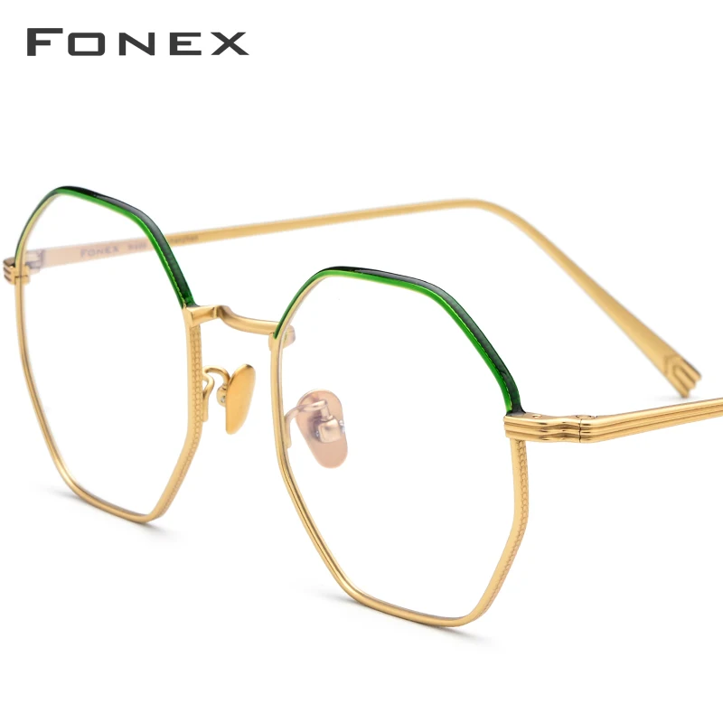 FONEX, чистый титановый рецепт, очки для мужчин, ультралегкие, полигон, близорукость, оптические очки, оправа для женщин,, женские очки, 880