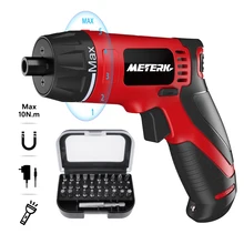 

Cordless Electric Screwdriver 10 N.M 7.2V 1500Mah Rechargeable Screwdriver With 31 Pcs Free Screw Bit 6Torque Setting METERK