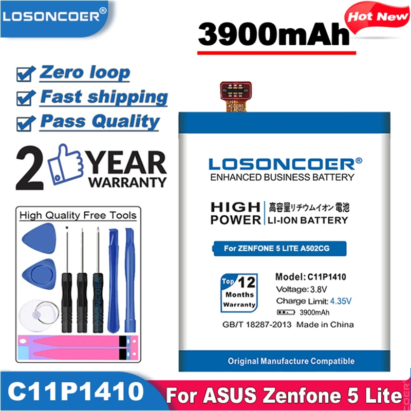 Аккумулятор LOSONCOER C11P1410 3900 мАч высокое качество для ASUS Zenfone 5 Lite A502CG батареи +
